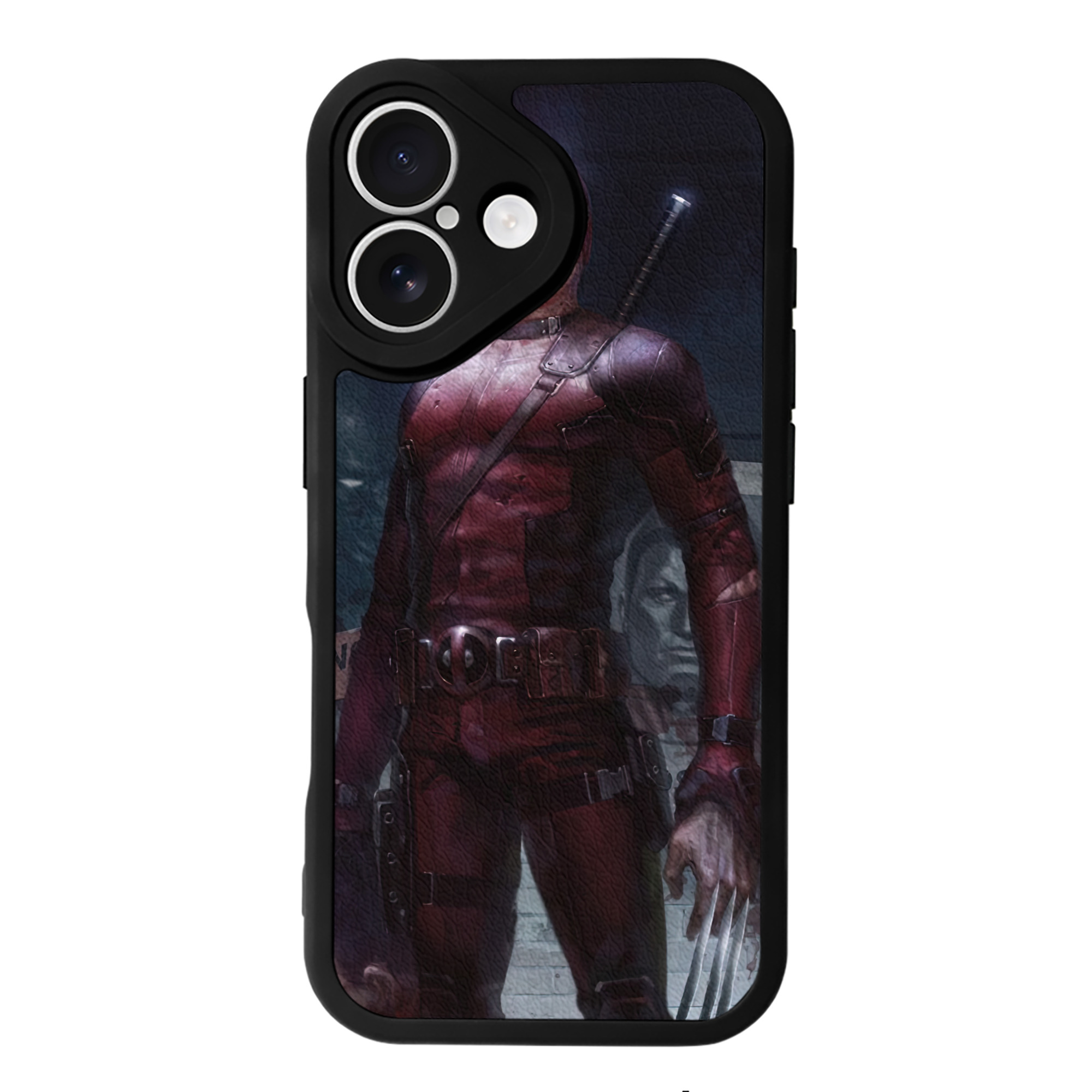 （画像用） Deadpool デッドプール 【iPhone 16シリーズ対応】シリコンスマホケース（レザー調） 材質：シリコン